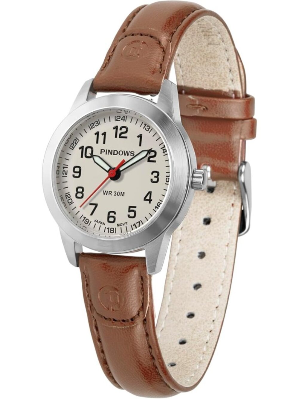 Chic Minimalist Women's Analog Quartz Watch with Leather Strap - Small Dress